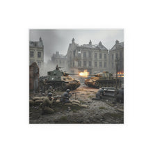 Load image into Gallery viewer, Indoor and Outdoor Silk Posters - US Tank Destroyer - M10 Wolverine Battles a German Panzer Tank