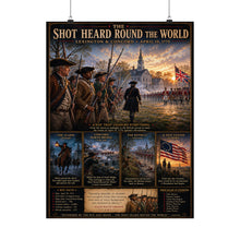 Load image into Gallery viewer, LEXINGTON GREEN · APRIL 19, 1775 - Tribute Matte Poster - "The Fight for Independence and Liberty Begins"