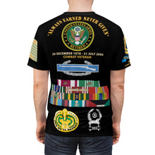 Load image into Gallery viewer, AOP - Army - Retired - SFC - 11B40X with Multiple Medal Awards, Service Ribbons, Drill Sgt Badge - Career Military Experience in Graphics