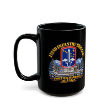 Load image into Gallery viewer, Black Mug 15 oz - 172nd Infantry Brigade - Ft Richardson, Alaska - 3D - Enhanced