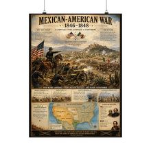 Load image into Gallery viewer, Mexican-American War (1836) Tribute Matte Poster - "The War That Expanded a Nation"