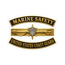 Load image into Gallery viewer, Kiss-Cut Stickers - USCG - Marine Safety w txt - 3D - Enhanced
