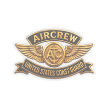 Load image into Gallery viewer, Kiss-Cut Stickers - USCG - Aircrew Badge w txt - 3D - Enhanced