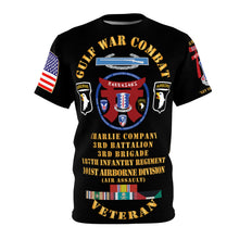 Load image into Gallery viewer, Unisex All Over Print - Gulf War Combat Infantry Vet with Charlie Co, 3rd Battalion, 3rd Brigade, 187th Infantry, 101st Airborne Div w Tori and CIB