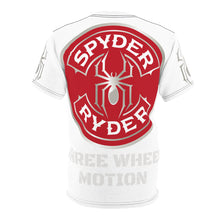 Load image into Gallery viewer, Unisex Cut & Sew Tee (AOP) - Spyder Ryder - Three Wheel Motion - White