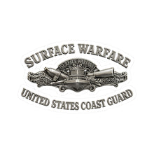 Load image into Gallery viewer, Kiss-Cut Stickers - USCG - Surface Warfare w txt - 3D - Enhanced