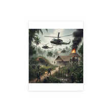 Load image into Gallery viewer, Indoor and Outdoor Silk Posters - Vietnam Village Helicopter Assault