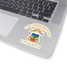 Load image into Gallery viewer, Kiss-Cut Stickers - 4th Battalion 73rd Armor Regiment - Veteran W DUI wo At War - Br X 300
