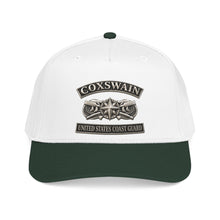 Load image into Gallery viewer, Mid Profile Baseball Cap - USCG - Coxswain w txt - Silver - 3D - Enhanced