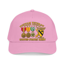 Load image into Gallery viewer, Mid Profile Baseball Cap - Army - Vietnam Vet - w Medals - VN - 1st Cav Division - 3D - Enhanced