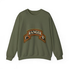 Load image into Gallery viewer, Crewneck Sweatshirt - Army - 1st Ranger Battalion - Ranger Scroll - 3D - Enhanced