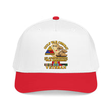 Load image into Gallery viewer, Mid Profile Baseball Cap - Army - Gulf War Combat - 1st Armored Divi - Old Ironsides - Veteran - Map w GULF SVC - 3D - Enhanced