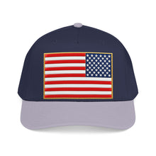 Load image into Gallery viewer, Mid Profile Baseball Cap - Flag - United States - 3D - Enhanced