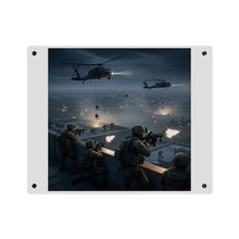 Load image into Gallery viewer, Acrylic Wall Art Panel - Night Air Assault by Army Rangers