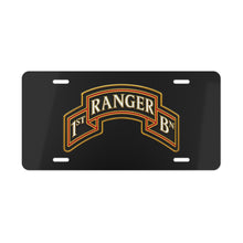 Load image into Gallery viewer, License Plate - Army - 1st Ranger Battalion - Ranger Scroll - 3D - Enhanced
