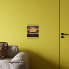 Load image into Gallery viewer, Acrylic Wall Art Panel - 10th Cavalry on Patrol in the sunset w 10th Cav Guidon