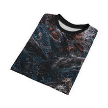 Load image into Gallery viewer, Shark Feeding Frenzy Tribute Tee — All-Over Print