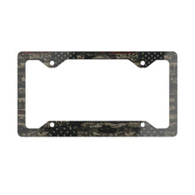 Load image into Gallery viewer, Metal License Plate Frame - Military Flag Texture