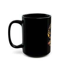 Load image into Gallery viewer, Black Mug (15oz) - Army - Vietnam Combat Vet - H Co 75th Infantry (Ranger) - 1st Cavalry Div SSI - 3D - Enhanced