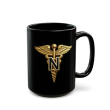 Load image into Gallery viewer, Black Mug (15oz) - Army Nurse Corps Branch Insignia - 3D - Enhanced