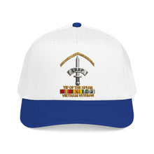 Load image into Gallery viewer, Mid Profile Baseball Cap - Army - Badge - LRRP - Tip of the Spear - Vietnam Vet w SVC - 3D - Enhanced
