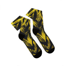 Load image into Gallery viewer, Sublimation Socks - Metallic yellow tiger-stripe