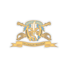 Load image into Gallery viewer, Kiss-Cut Stickers - Army - 7th Cavalry Regiment w Br - Ribbon X 300