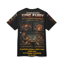 Load image into Gallery viewer, Operation EPIC FURY Tribute Tee — US Strike Against Iran Strategic Strike Campaign - US MARINES -Beirut 1983 & 1984