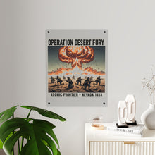 Load image into Gallery viewer, Acrylic Wall Art Panel - Atomic Testing in Nevada Desert Operation Fury