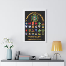 Load image into Gallery viewer, Honorable Veteran Framed Poster, Military Wall Art, Retirement Gift, Veteran's Day Decor, Personalized Military Tribute - Combat Veteran - 11B40X - Retired Army with Multi Units