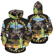 Load image into Gallery viewer, Men's All Over Print Hoodie (USA Size) (Model H13) - Vietnam Combat Vet - L Co 75th Infantry (Ranger) - 101st Airborne Div SSI