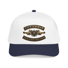 Load image into Gallery viewer, Mid Profile Baseball Cap - USCG - Cutterman - Auxiliary w txt - 3D - Enhanced