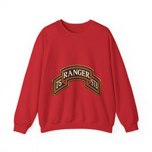 Load image into Gallery viewer, Crewneck Sweatshirt - Army - 75th Ranger Regiment - STB - Ranger Scroll - 3D - Enhanced
