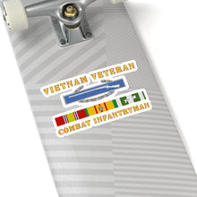 Load image into Gallery viewer, Kiss-Cut Stickers - Army - Vietnam Veteran - Cbt Infantryman w CIB VN SVC