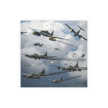 Load image into Gallery viewer, Indoor and Outdoor Silk Posters - German jet fighters attacking US bombing formations