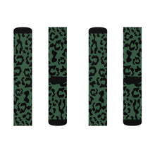 Load image into Gallery viewer, Sublimation Socks - Leopard Camouflage - Green-Black