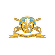 Load image into Gallery viewer, Kiss-Cut Stickers - Army - 7th Cavalry Regiment w Br - Ribbon X 300