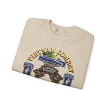Load image into Gallery viewer, Crewneck Sweatshirt - Army - Vietnam Combat Vet - N Co 75th Infantry (Ranger) - 173rd Airborne Bde SSI - 3D - Enhanced