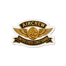 Load image into Gallery viewer, Die-Cut Magnet - USCG - Aircrew Badge w txt - 3D - Enhanced