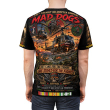 Load image into Gallery viewer, 240th Assault Helicopter Company Tribute Tee — "Greyhounds and MadDogs at War"
