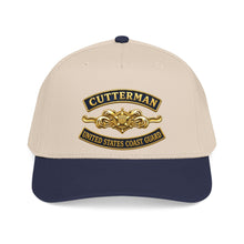 Load image into Gallery viewer, Mid Profile Baseball Cap - USCG - Cutterman - Officer w txt - 3D - Enhanced