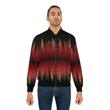 Load image into Gallery viewer, Men's AOP Bomber Jacket - Red Night Sky Full of Stars