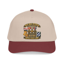 Load image into Gallery viewer, Mid Profile Baseball Cap - Army - Iraq War Veteran - Ribbon Bar - Map - SSI - 3rd Infantry Division - 3D - Enhanced