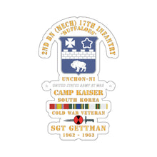 Load image into Gallery viewer, Kiss-Cut Stickers - 2nd Bn (M) 17th Infantry 7th ID - Camp Kaiser Korea - Unchon-Ni X 300