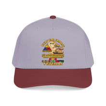 Load image into Gallery viewer, Mid Profile Baseball Cap - Army - Gulf War Combat - 1st Armored Divi - Old Ironsides - Veteran - Map w GULF SVC - 3D - Enhanced