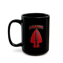 Load image into Gallery viewer, Black Mug (15oz) - Army - DUI - 1st Special Forces Operational Detachment–Delta (Airborne) wo txt - 3D - Enhanced