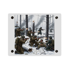 Load image into Gallery viewer, Acrylic Wall Art Panel - 101st Airborne Division fighting the German Army at the Battle of Bastogne