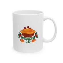 Load image into Gallery viewer, White Ceramic Mug - 11oz & 15oz - Thanksgiving Day - Pie