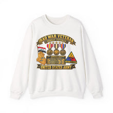 Load image into Gallery viewer, Crewneck Sweatshirt - Army - Iraq War Veteran - Ribbon Bar - Map - SSI - 1st Armored Division - 3D - Enhanced