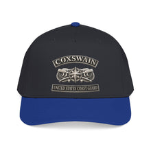 Load image into Gallery viewer, Mid Profile Baseball Cap - USCG - Coxswain w txt - Silver - 3D - Enhanced